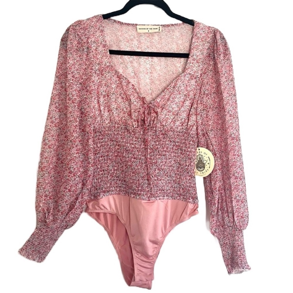 ASOS Sisters Of The Tribe shirred bodysuit in Ditsy Floral